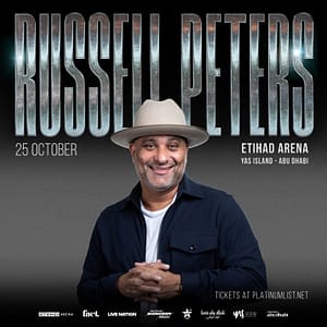 Live Nation Middle East Presents Russell Peters at Etihad Arena in Abu Dhabi – Comedy Events Live Nation Middle East Presents Russell Peters at Etihad Arena in Abu Dhabi Comedy Events