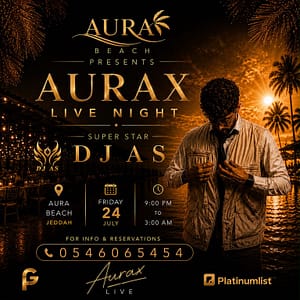 Aurax Live Night DJ AS At Aura Beach in Jeddah – Nightlife Aurax Live Night DJ AS At Aura Beach in Jeddah Nightlife