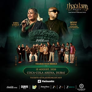 Thaalam Beats featuring Benny Dayal, Usha Uthup, and Thaikkudam Bridge in Dubai – Concerts Thaalam Beats featuring Benny Dayal