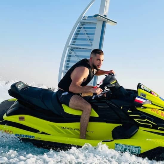 Dubai Jet Ski: 1-Hour Burj Al Arab & Atlantis Tour at Jumeirah Mosque, Dubai, United Arab Emirates Dubai Jet Ski: 1-Hour Burj Al Arab & Atlantis Tour at Jumeirah Mosque, Dubai, United Arab Emirates
