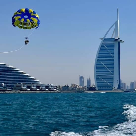 Dubai Parasailing: Experience with Burj Al Arab Sights at Jumeirah Mosque, Dubai, United Arab Emirates Dubai Parasailing: Experience with Burj Al Arab Sights at Jumeirah Mosque, Dubai, United Arab Emirates