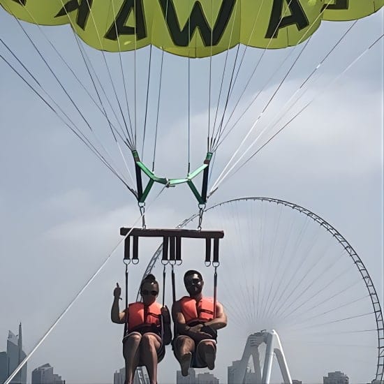 Jumeirah Beach Parasailing Experience in Dubai at Waldorf Astoria Dubai Palm Jumeirah, Dubai, United Arab Emirates Jumeirah Beach Parasailing Experience in Dubai at Waldorf Astoria Dubai Palm Jumeirah, Dubai, United Arab Emirates - Image 2