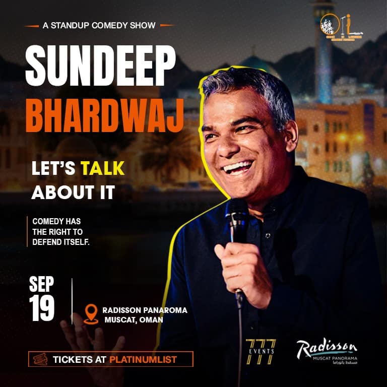 Let’s Talk About It by Sundeep Bhardwaj live in Muscat – Comedy Events Let's Talk About It by Sundeep Bhardwaj live in Muscat Comedy Events
