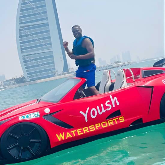 Dubai: 30Min Jetcar Dubai Tour of Burj Al Arab at Yoush Water Sports Jetski Dubai, Dubai, United Arab Emirates Dubai: 30Min Jetcar Dubai Tour of Burj Al Arab at Yoush Water Sports Jetski Dubai, Dubai, United Arab Emirates