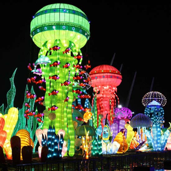 Dubai Garden Glow: A dazzling light spectacular at Dubai Garden Glow, Dubai, United Arab Emirates