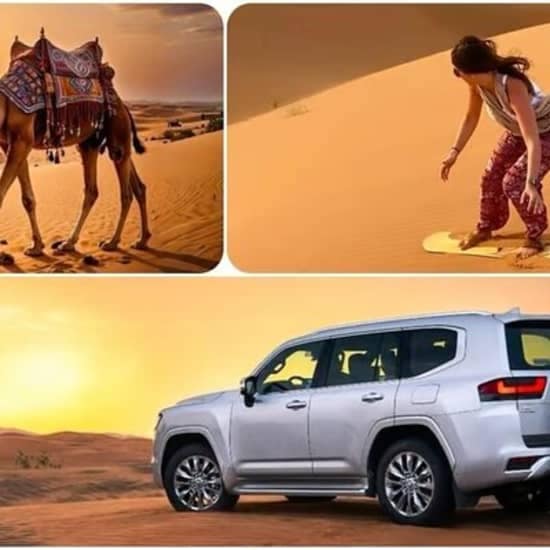 Doha: Desert Safari, Sand Boarding, Camel Ride & Inland Sea at National Museum metro station, Doha, Qatar
